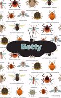 Betty: Bug Insect Isometric Dot Pape Book Notebook Journal Book 120 Pages 6x9