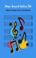 Music Journal Guitar Tab - Blank Sheet Music Notebook