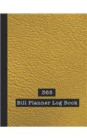 365 Bill Planner Log Book