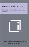 Psychologies of 1925