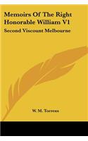 Memoirs Of The Right Honorable William V1