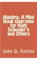 Algebra, A Mini Book Overview for High Schooler's and Others