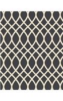 Bullet Grid Journal: Beige and Grey Pattern, 150 Dot Grid Pages, 8x10, Professionally Designed