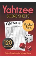 Pocket Size Yahtzee Score Sheets