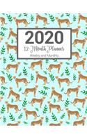 2020 12-Month Planner Weekly and Monthly
