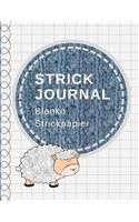 Strick Journal: Blanko Strickpapier, Strickmuster Notizbuch, Verhältnis 4:5