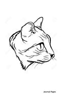 Journal Pages - Cat Sketch (Decorative Notebook)(Unruled)