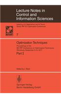 Optimization Techniques II: Proceedings of the 8th Ifip Conference on Optimization Techniques, Würzburg, September 5-9, 1977