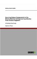 Sourcing Unique Components in the Electro-Mechanical Engineering Industry from Chinese Suppliers: A Multiple-Case Study(English)