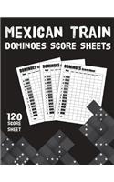 Maxican Train Dominoes Score Sheets