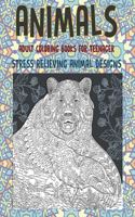 Adult Coloring Books for Teenager - Animals - Stress Relieving Animal Designs