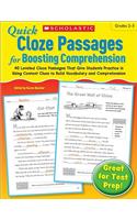 Quick Cloze Passages for Boosting Comprehension, Grades 2-3