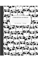 Composition Notebook: Panda Bear Wide Ruled Lined Journal