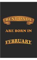 Best Dads Are Born In February: Notizbuch Geschenk-Idee für Väter - Karo - A5 - 120 Seiten