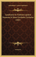 Laetabuntur Et Videbunt Lapidem Stanneum In Manu Zorobabel, Zachariae (1661)