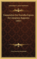 Enumeration Des Nouvelles Especes De Coleopteres Rapportes (1851)