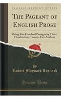 The Pageant of English Prose