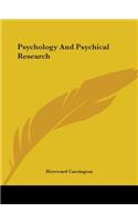 Psychology And Psychical Research