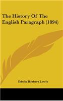 The History Of The English Paragraph (1894)