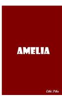 Amelia - Red Notebook / Extended Lines / Soft Matte Cover