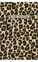 Gwendolyn: Personalized Notebook - Leopard Print (Animal Pattern). Blank College Ruled (Lined) Journal for Notes, Journaling, Diary Writing. Wildlife Theme Des