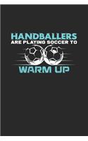 handballers are playing soccer: 6x9 Handball - dotgrid - dot grid paper - notebook - notes