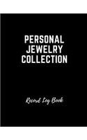 Personal Jewelry Collection Record Log Book