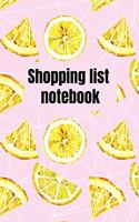 Shopping List Notebook: Organizational Log Book, Planner