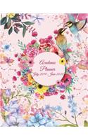 Academic Planner July 2019-June 2020: Pink Flowers Garden, Calendar Book July 2019-June 2020 Weekly/Monthly/Yearly Calendar Journal, Large 8.5" x 11" 365 Daily journal Planner, 12 Months