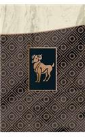 Monogram Aries Notebook: (Luxury One 150 Lined)