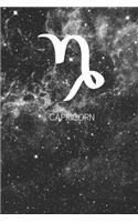 Capricorn: Dot Grid Journal Galaxy Notebook or Diary with Astrology Sun Sign 6x9 Inches 110 Pages(4 Star Sign Planners)