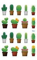 Notes: Cactus Plants Design, Cool Wraparound Cover, Blank Lined Notes Journal, College Ruled Composition Notebook, 6x9 Blank Line Cactus Art Cover Note Boo