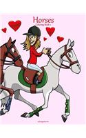 Horses Coloring Book 2: (2 Horses)