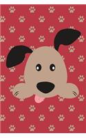Paw Print Journal: Dog Notebook - Kids Diary - Journal for Women - 150 Pages (6x9)