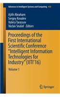 Proceedings of the First International Scientific Conference 