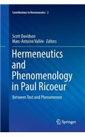 Hermeneutics and Phenomenology in Paul Ricoeur