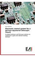 Electronic control system for a german equatorial telescopic mount