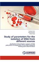 Study of parameters for the isolation of DNA from different sources
