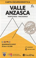 Carta escursionistica Valle Anzasca. Scala 1:25.000. Ediz. italiana, inglese, tedesca e francese