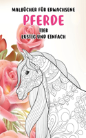Malbücher für Erwachsene - Lustig und einfach - Tier - Pferde