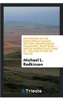 New Edition of the Babylonian Talmud