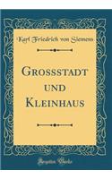 Groï¿½stadt Und Kleinhaus (Classic Reprint)