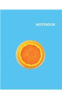 College Ruled Notebook: Naranja orange Compact Student Composition Book Daily Journal Diary Notepad for researching how to become a fruitarian