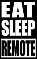 Eat Sleep Remote Cool Notebook for a Radio-controlled Car Racing, Blank Lined Journal