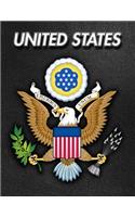 United States: Greater Seal of the USA - Blank Sheet Music - 150 pages 8.5 x 11 in. - 12 Staves Per Page - Music Staff - Composition - Notation - Songwriting - Sta