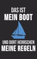 Das Ist Mein Boot Und Dort Herrschen Meine Regeln: 6' x 9' Blanko Notizbuch für Segler, Bootsbesitzer & Yacht Besitzer