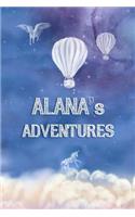 Alana's Adventures: A Softcover Personalized Keepsake Journal for Baby, Custom Diary, Writing Notebook with Lined Pages