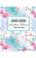 2019-2020 Academic Planner Weekly and Monthly Refreshing Floral Painting