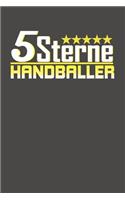 5 Sterne Handballer: Punktiertes Notizbuch mit 120 Seiten zum festhalten für Eintragungen aller Art