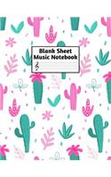 Blank Sheet Music Notebook: Easy Blank Staff Manuscript Book Large 8.5 X 11 Inches Musician Paper Wide 12 Staves Per Page for Piano, Flute, Violin, Guitar, Trumpet, Drums, Cell